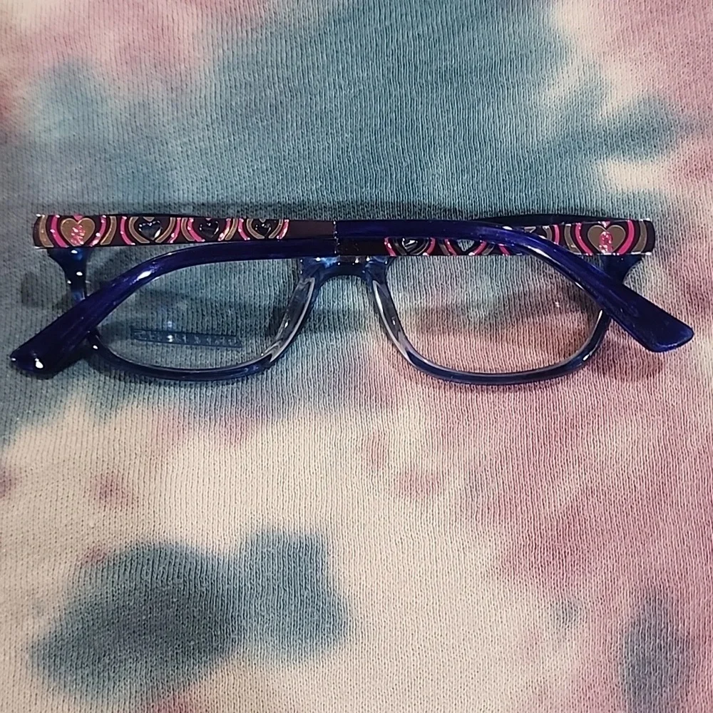 SKECHERS - Cute Heart, Blue, Pink, and Silver, Kids Eyeglass Frames